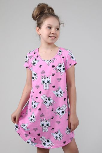 Сорочка детская 22081 (Розовый) - Модно-Трикотаж
